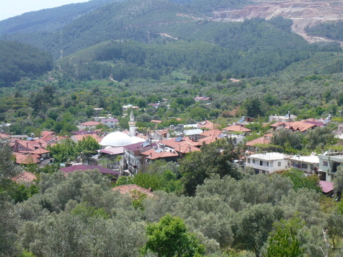 View of the plateau villages Incirkoy and Uzumlu